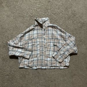 Abercrombie cropped flannel!